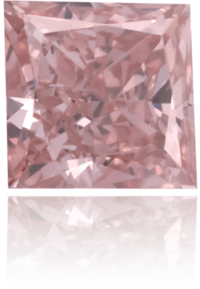 Earrings Langerman Diamonds Natural Pink Diamond Square 045 ct Polished