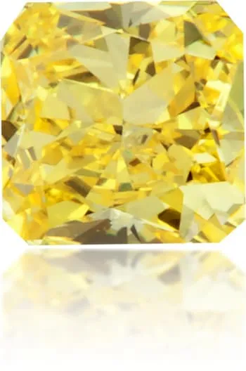 Earrings Langerman Diamonds Natural Yellow Diamond Square 014 ct Polished