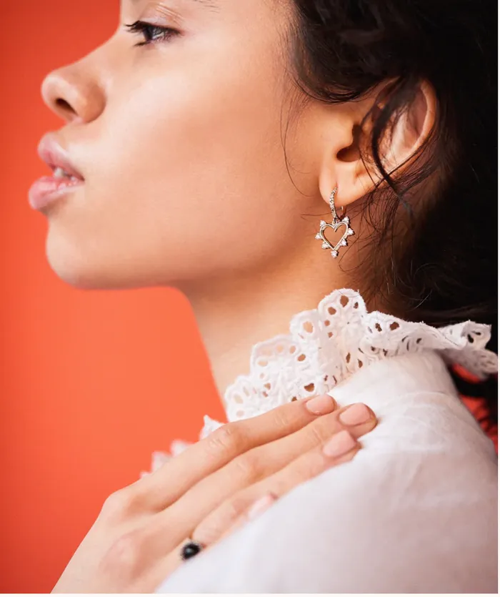 Earrings Marlo Laz Open Heart Earrings