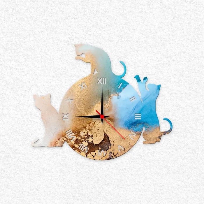 Earrings MDF Wall Clock Base 4960cm Resin Art Hub