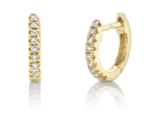 Earrings Millo Jewelry Single Diamond Huggie 6mm
