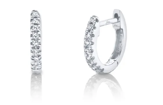 Earrings Millo Jewelry Single Diamond Huggie 6mm