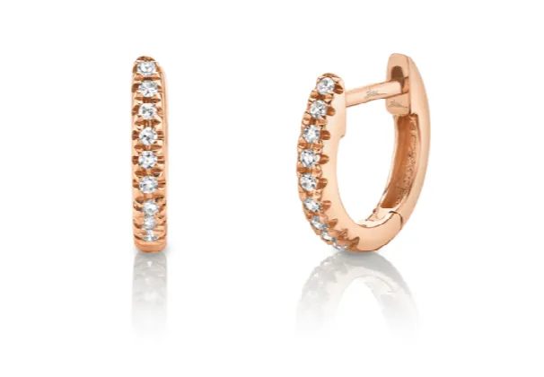 Earrings Millo Jewelry Single Diamond Huggie 6mm
