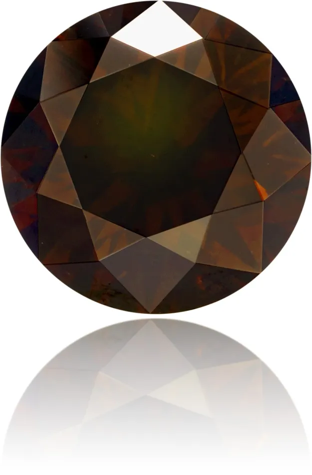 Earrings Natural Brown Diamond Round 205 ct Polished Langerman Diamonds Earrings Natural Brown Diamond Round 205 ct Polished Langerman Diamonds