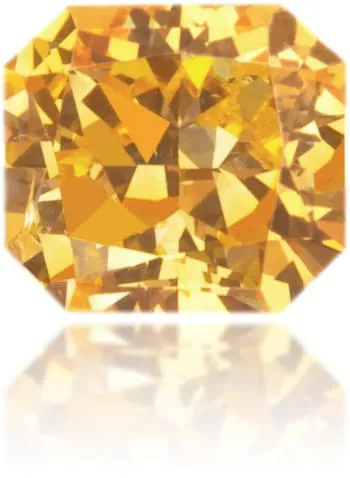 Earrings Natural Orange Diamond Square 040 ct Polished Langerman Diamonds