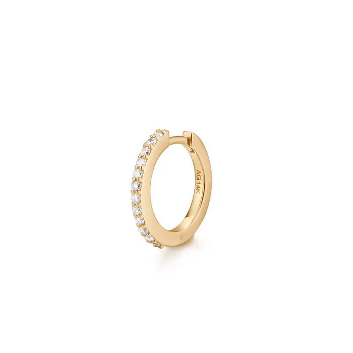 Earrings OLA Single Diamond Pave Huggie AURELIE GI