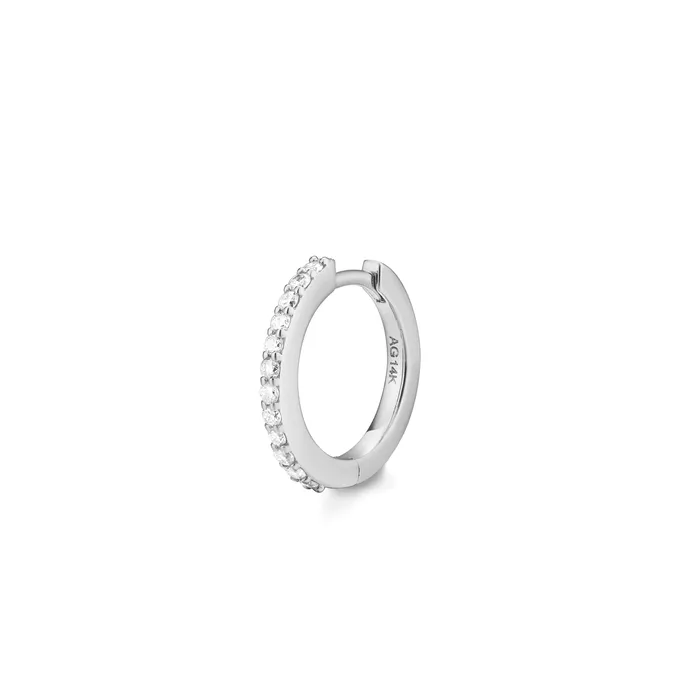 Earrings OLA Single Diamond Pave Huggie AURELIE GI
