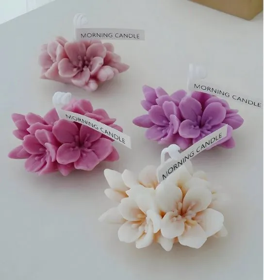 Earrings Peach Flower Shaped Silicone Molds for Candle Making Resin Art Hub