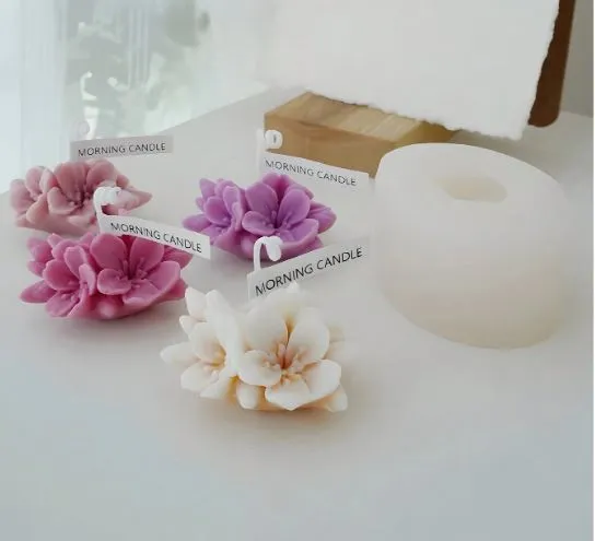 Earrings Peach Flower Shaped Silicone Molds for Candle Making Resin Art Hub
