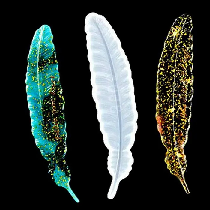 Earrings Resin Art Hub Feather Bookmark Silicone Mold
