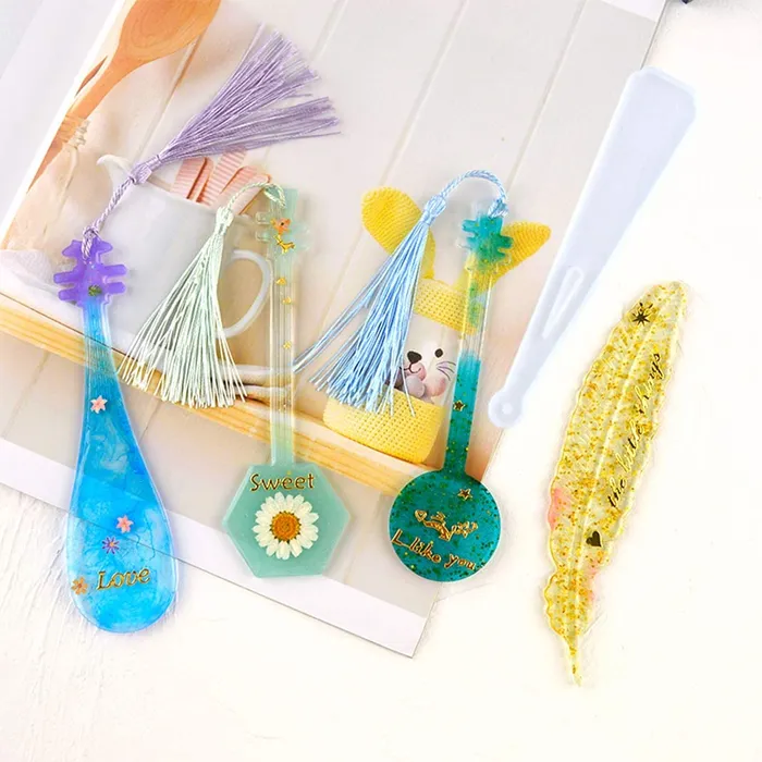 Earrings Resin Art Hub Feather Bookmark Silicone Mold