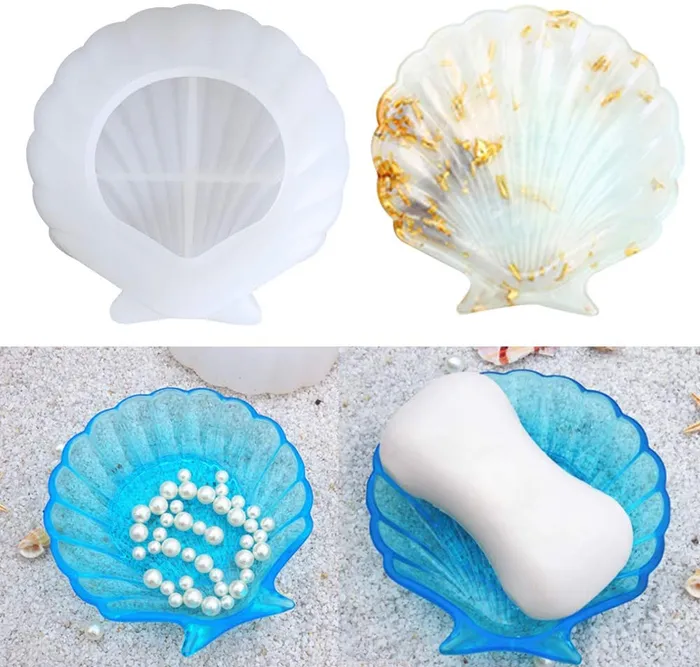 Earrings Resinarthub Shell Shape Silicone Mold