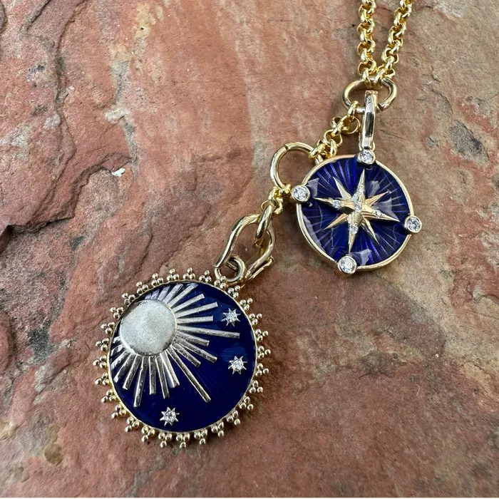 Earrings Sun Stars Medallion Lingua