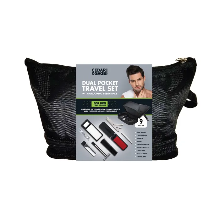 Earrings Upper Canada Soap Cedar Sage 9 Piece Travel Grooming Set