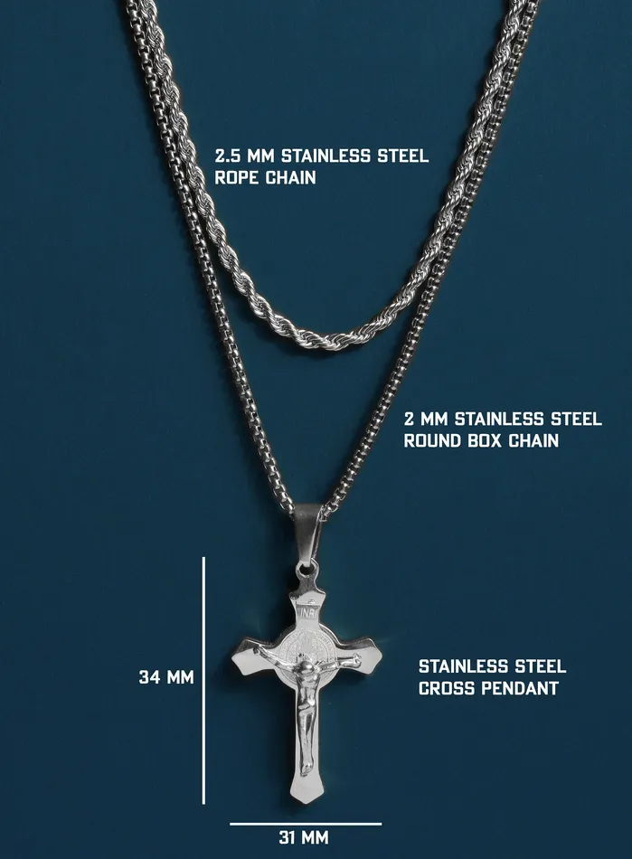 Earrings WE ARE ALL SMITH Mens Jewelry Clothing Waterproof Stainless Steel Crucifix