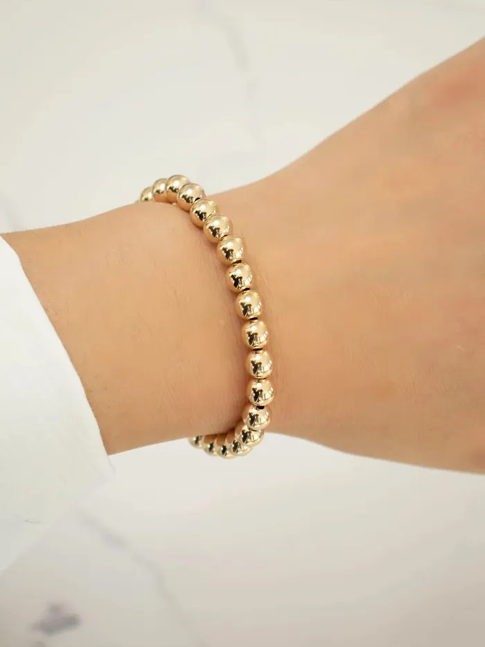 Earrings Yellow Chimes Bracelet For Women Gold Tone Beads Studded Bracelet For Women and Girls Yellow Chimes