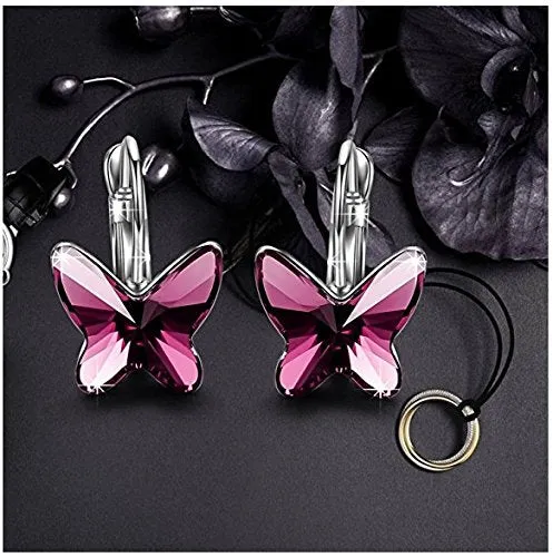 Earrings Yellow Chimes Earrings for Women Girls Crystals from Swarovski Clip on Earrings Butterfly Earrings for Women Birthday Anniversary Gift for Wife Birthday gift for Girls Women Yellow Chimes