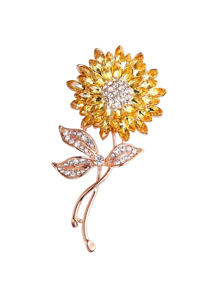 Earrings Yellow Chimes Floral Brooch for Women Elegant Gold Plated Beautiful Flower Crystal Studded Brooch for Women and Girls Valentine Gift for Girls Yellow Chimes Earrings Yellow Chimes Floral Brooch for Women Elegant Gold Plated Beautiful Flower Crystal Studded Brooch for Women and Girls Valentine Gift for Girls Yellow Chimes