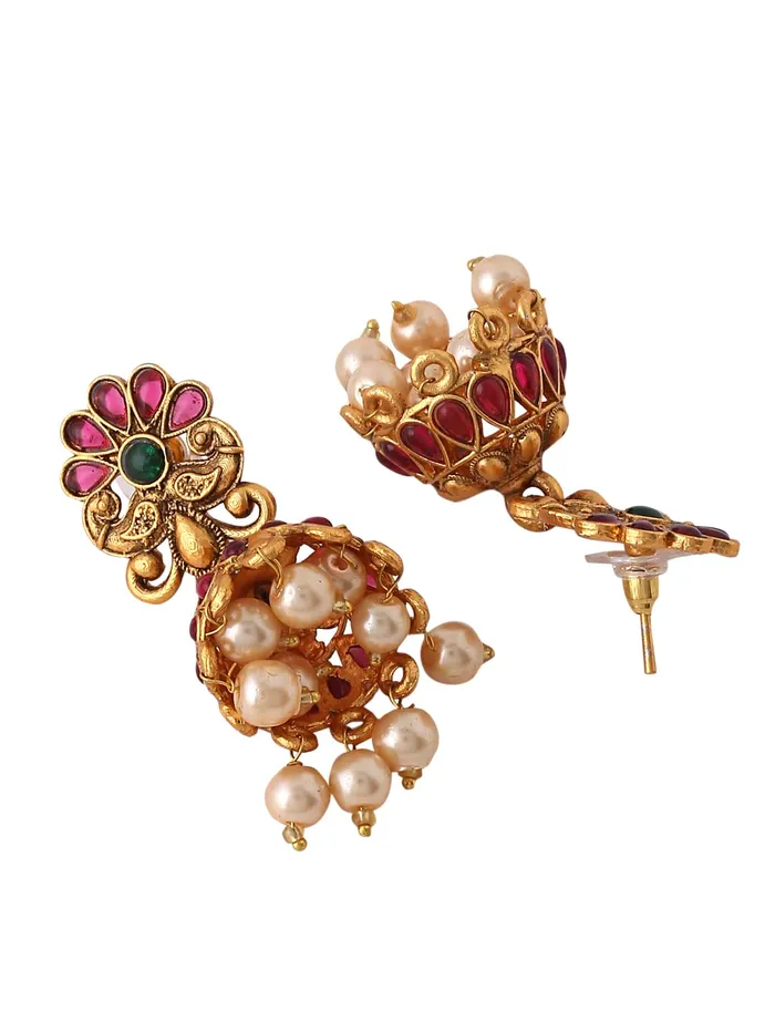 Earrings Yellow Chimes Jewellery Set for Women and Girls Gold Plated Temple Jewellery Set Traditional Accessories Jewellery for Women Birthday Gift for girls and women Anniversary Gift for Wife Yellow Chimes