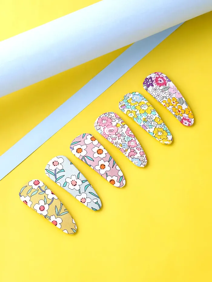 Earrings Yellow Chimes Melbees by Yellow Chimes Hair Clips for Girls Kids Hair Clip Hair Accessories for Girls Babys Multicolor Snap Hair Clips for Kids Tic Tac Clips Hairclips for Baby Teens Toddlers Design 3