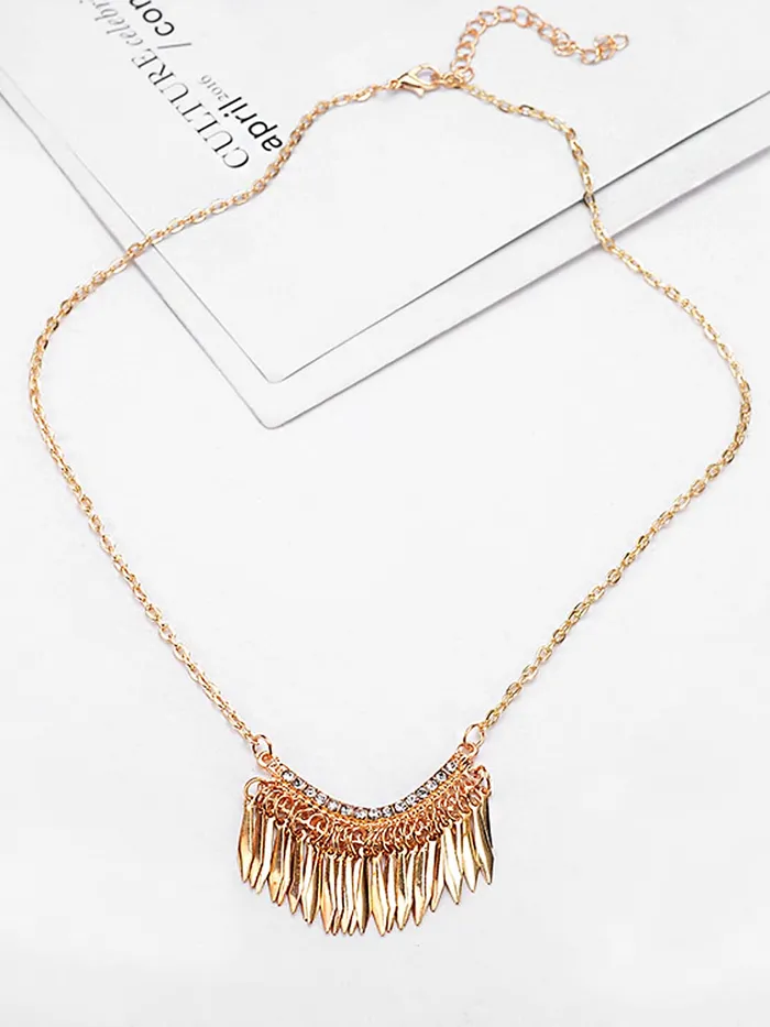 Earrings Yellow Chimes Necklace for Women and Girls Fashion Chain Necklace for Women Western Gold Plated Bohemian Long Chain Necklace Birthday Gift for Girls Women Anniversary Gift for Wife Yellow Chimes