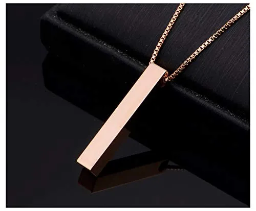Earrings Yellow Chimes Pendants for Women Rosegold Plated Stainless Steel Bar Charm Chain Pendant for Women and Girls Yellow Chimes