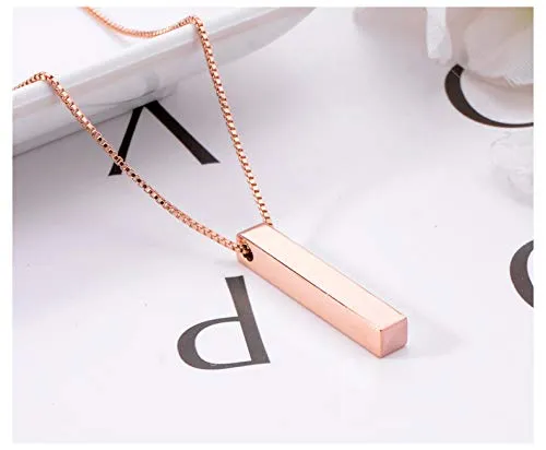 Earrings Yellow Chimes Pendants for Women Rosegold Plated Stainless Steel Bar Charm Chain Pendant for Women and Girls Yellow Chimes