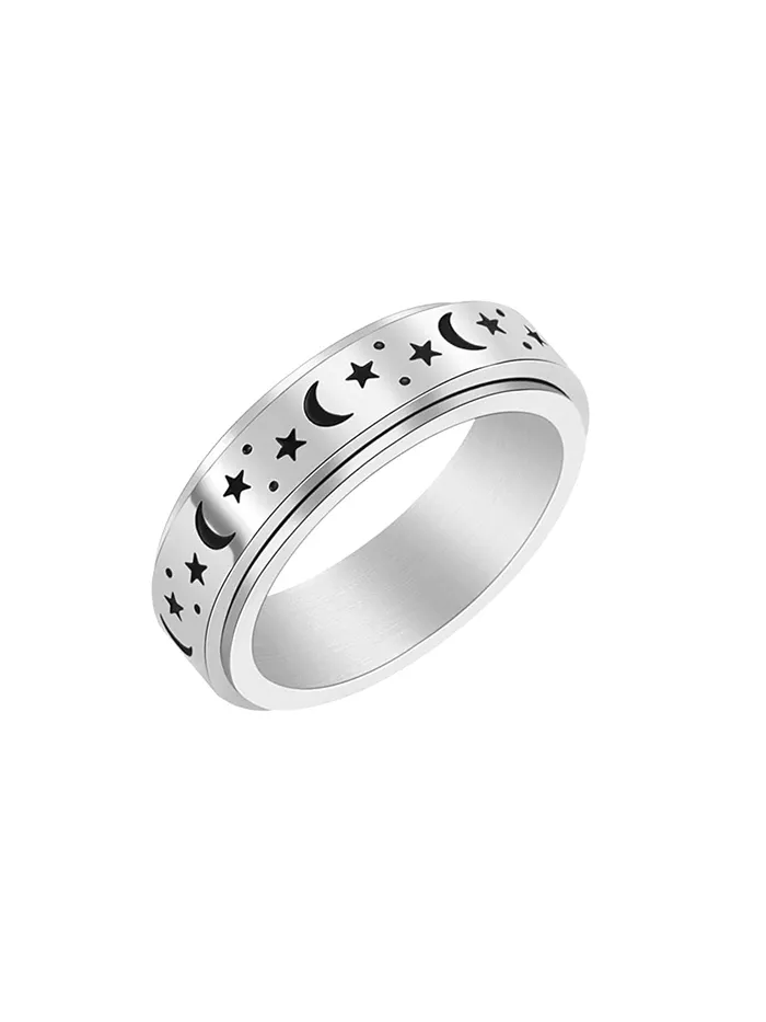 Earrings Yellow Chimes Spinner Rings For Women Silver Toned Stainless Steel Stress Relieving Rotatable Spinner Ring for Women and Girls Size US 8 Yellow Chimes Earrings Yellow Chimes Spinner Rings For Women Silver Toned Stainless Steel Stress Relieving Rotatable Spinner Ring for Women and Girls Size US 8 Yellow Chimes