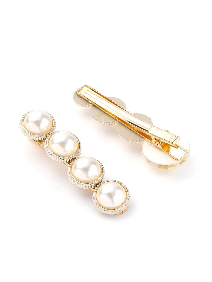 Earrings Yellow Chimes Yellow Chimes 6 PCs Hair Clips for Women Crystal Fancy Hairpins Hair Accessories for Women Girls Gold Medium YCHACLWM039MC
