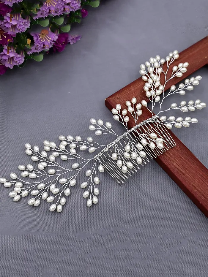 Earrings Yellow Chimes Yellow Chimes Bridal Comb Pin for Women Hair Vines Wedding Comb Pin Hair ClipSide PinJooda Pin Hair Accessories for Women and Girls