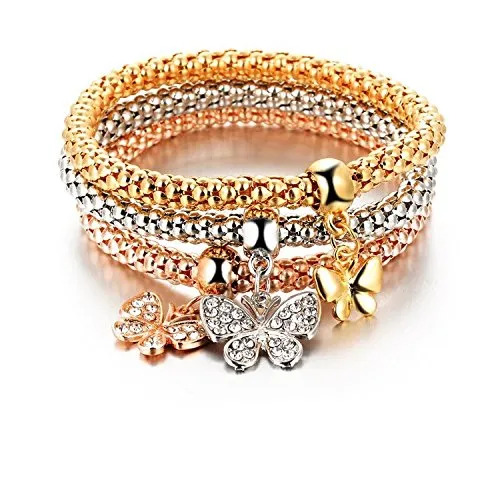 Earrings Yellow Chimes Yellow Chimes Butterfly Alloy Charms 3 Piece Bracelet for Women Girls Earrings Yellow Chimes Yellow Chimes Butterfly Alloy Charms 3 Piece Bracelet for Women Girls