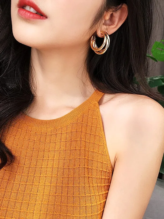 Earrings Yellow Chimes Yellow Chimes Chain Necklace With Threader Earrings Set Style4 Earrings Yellow Chimes Yellow Chimes Chain Necklace With Threader Earrings Set Style4