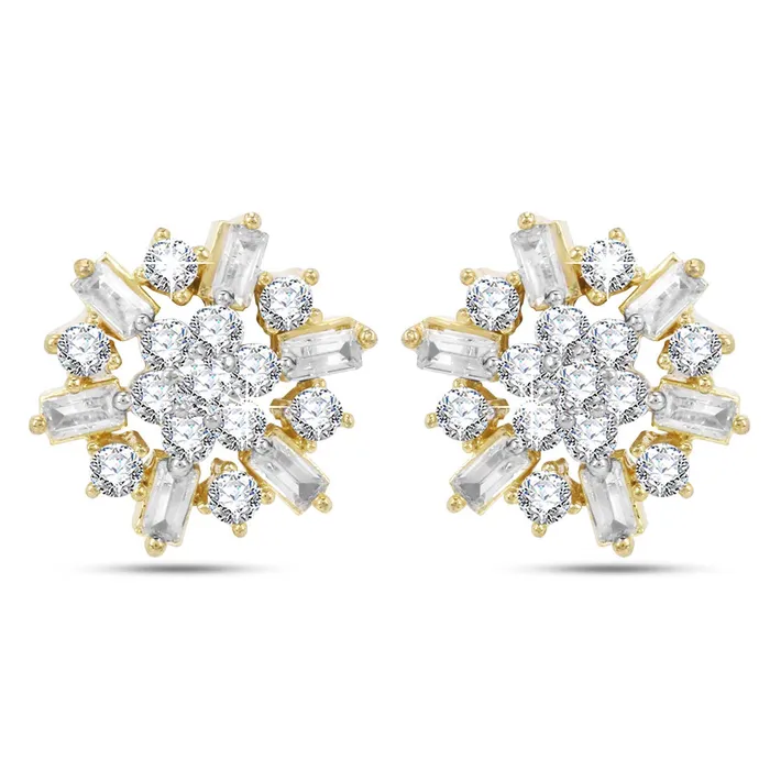 Earrings Yellow Chimes Yellow Chimes Classic White ADAmerican Diamond Studded 18k Gold Plated HandCrafted Floral Stud Earrings for Women Girls Earrings Yellow Chimes Yellow Chimes Classic White ADAmerican Diamond Studded 18k Gold Plated HandCrafted Floral Stud Earrings for Women Girls
