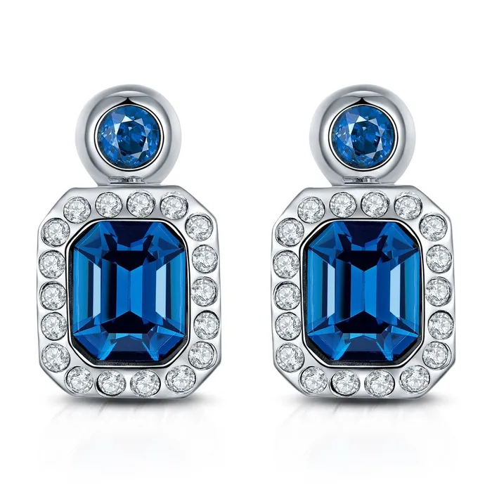 Earrings Yellow Chimes Yellow Chimes Crystals from Swarovski Divine Angelic Blue Hues Dangle Drop Earrings For Women Earrings Yellow Chimes Yellow Chimes Crystals from Swarovski Divine Angelic Blue Hues Dangle Drop Earrings For Women