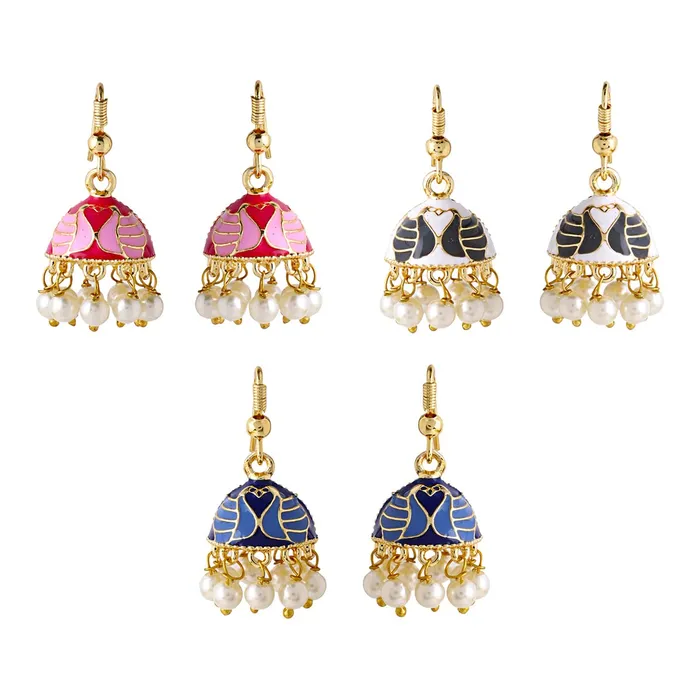 Earrings Yellow Chimes Yellow Chimes Earrings for Women and Girls Traditional Multicolor Meenakari Jhumka Gold Plated Combo of 3 Pairs Jhumki Earrings Birthday Gift for girls and women Anniversary Gift for Wife Earrings Yellow Chimes Yellow Chimes Earrings for Women and Girls Traditional Multicolor Meenakari Jhumka Gold Plated Combo of 3 Pairs Jhumki Earrings Birthday Gift for girls and women Anniversary Gift for Wife