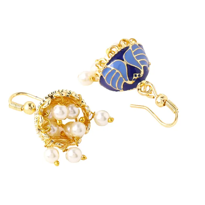 Earrings Yellow Chimes Yellow Chimes Earrings for Women and Girls Traditional Multicolor Meenakari Jhumka Gold Plated Combo of 3 Pairs Jhumki Earrings Birthday Gift for girls and women Anniversary Gift for Wife