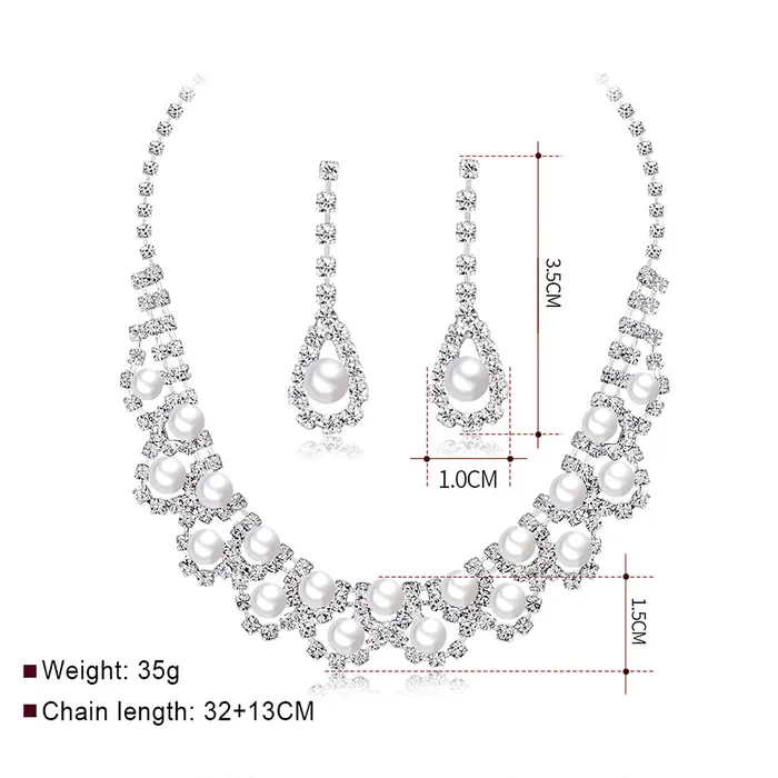Earrings Yellow Chimes Yellow Chimes Elegant Latest Fashion A5 Grade Zircon Crystal Pearl Silver Choker Necklace Set for Women and Girls White Medium Model YCFJNS361PRLCLSL