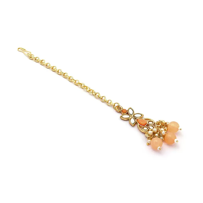 Earrings Yellow Chimes Yellow Chimes Jewellery Set for Women and Girls Kundan Necklace Set for Girls Gold Plated Beads Drop Kundan Choker Necklace Set Birthday Gift for girls and women Anniversary Gift for Wife