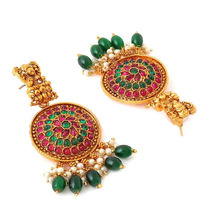 Earrings Yellow Chimes Yellow Chimes Jewellery Set for Women and Girls Temple Jewellery Set for Women Gold Plated Traditional Choker Necklace Set Birthday Gift for girls and women Anniversary Gift for Wife