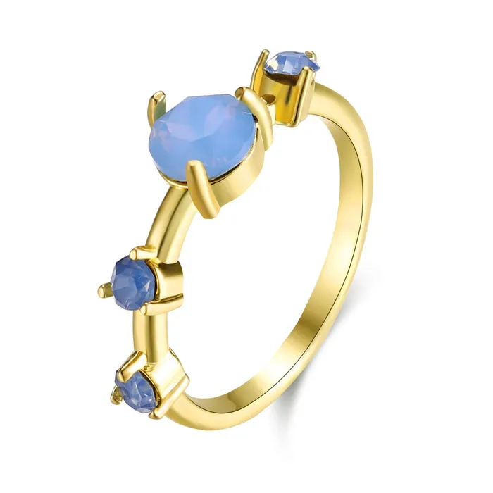 Earrings Yellow Chimes Yellow Chimes Manmade Aqua Opal Blue Gold Ring for Women Girls Earrings Yellow Chimes Yellow Chimes Manmade Aqua Opal Blue Gold Ring for Women Girls
