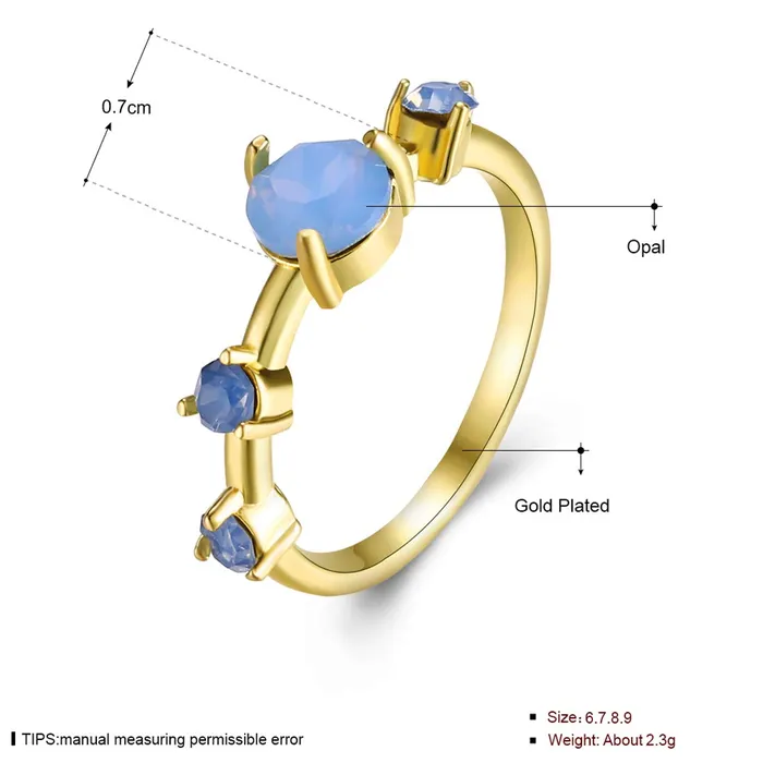 Earrings Yellow Chimes Yellow Chimes Manmade Aqua Opal Blue Gold Ring for Women Girls