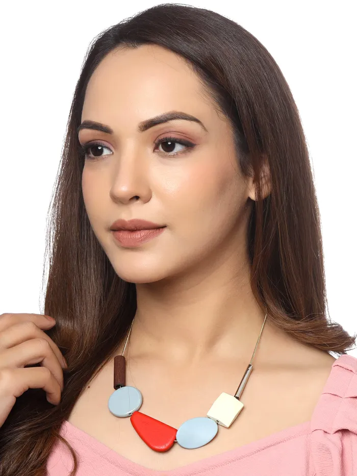 Earrings Yellow Chimes Yellow Chimes Necklace for Women and Girls Multicolor Necklace for Women Western Geometric Statement Style Choker Necklace Birthday Gift for Girls Women Anniversary Gift for Wife