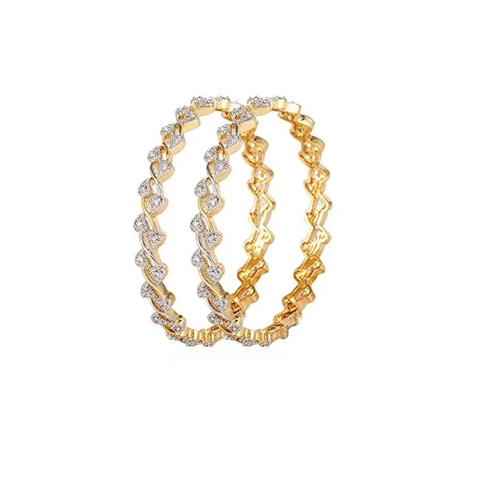 Earrings Yellow Chimes Yellow Chimes Pair Of 2 Pcs Exclusive Bestselling Floral American AAA Crystal Traditional Bangles For Women Earrings Yellow Chimes Yellow Chimes Pair Of 2 Pcs Exclusive Bestselling Floral American AAA Crystal Traditional Bangles For Women
