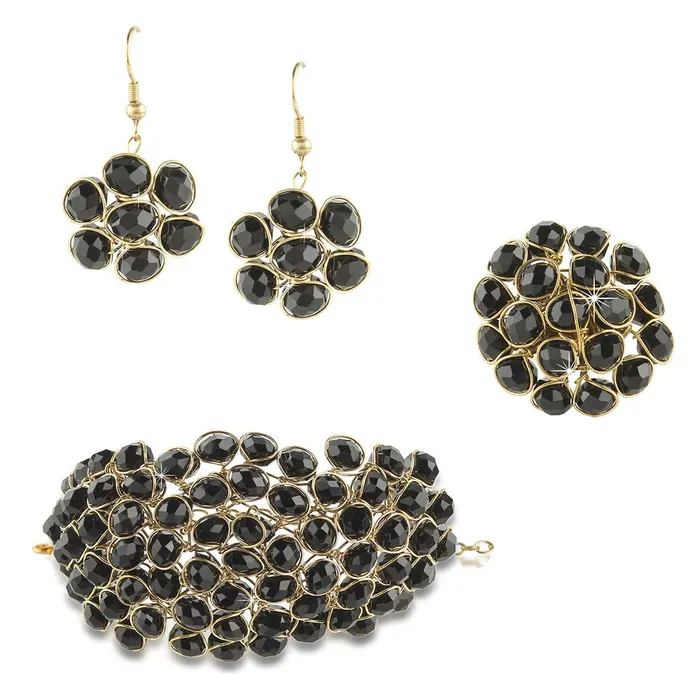 Earrings Yellow Chimes Yellow Chimes Stylish Crystal Beads Combo Bracelet Earrings Ring Set for Women and Girls Earrings Yellow Chimes Yellow Chimes Stylish Crystal Beads Combo Bracelet Earrings Ring Set for Women and Girls