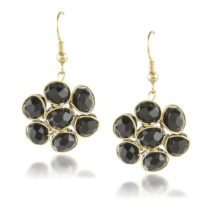 Earrings Yellow Chimes Yellow Chimes Stylish Crystal Beads Combo Bracelet Earrings Ring Set for Women and Girls