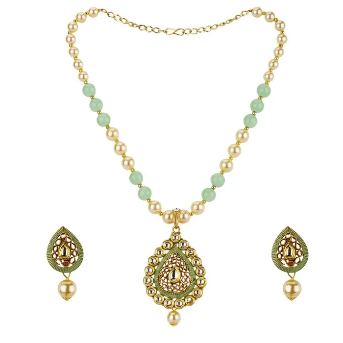 Earrings Yellow Chimes Yellow Chimes Traditional Pearl Kundan Gold Plated Necklace Woth Drop Earrings for Women Earrings Yellow Chimes Yellow Chimes Traditional Pearl Kundan Gold Plated Necklace Woth Drop Earrings for Women