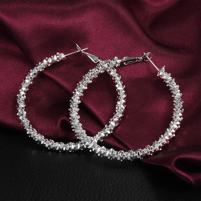 Earrings Yellow Chimes Yellow Chimes Trending Collection Stylish Classic Design Big Circle Silver Plated Hoop Earrings For Women and Girls