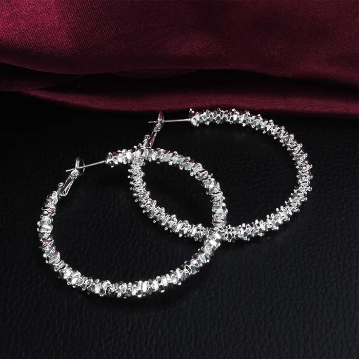 Earrings Yellow Chimes Yellow Chimes Trending Collection Stylish Classic Design Big Circle Silver Plated Hoop Earrings For Women and Girls