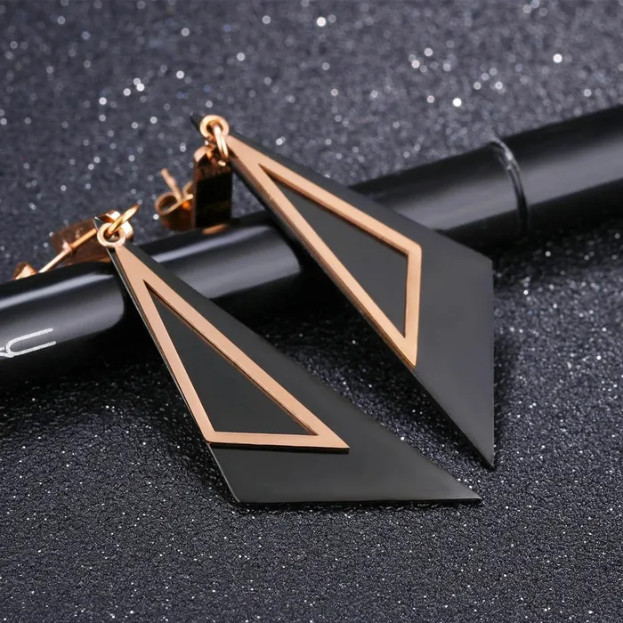Earrings Yellow Chimes Yellow Chimes Western Style Stainless Steel Never Fading Designer Earrings for Women Girls Rose Gold