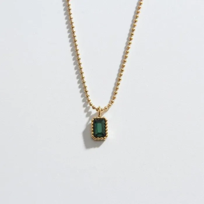 Emerald Necklace Biella Vintage Necklaces